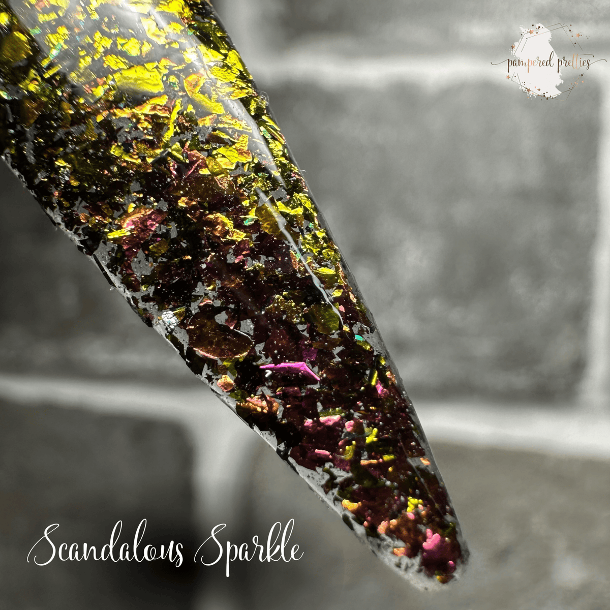 Scandalous Sparkle - Flakie Dip Powder - Pampered Pretties
