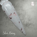 Silver Lining - Silver Grey Shimmer Dip Powder with Rose Gold Foil - Pampered Pretties