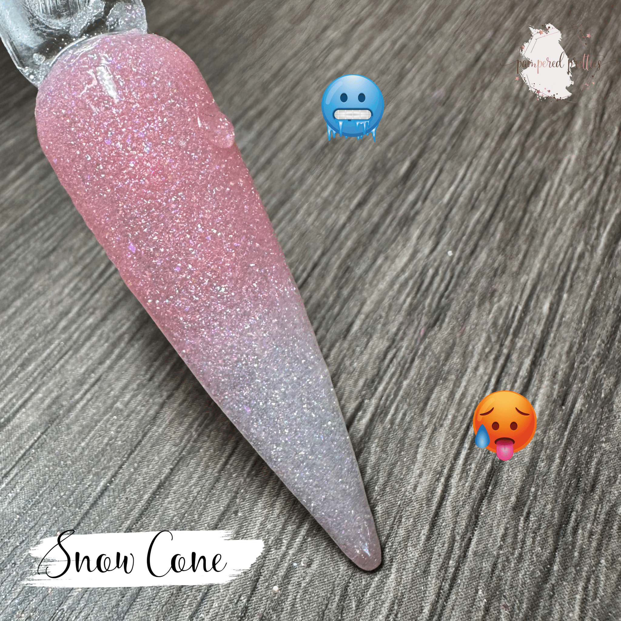 Snow Cone - Thermal UV Shimmer Dip Powder - Pampered Pretties