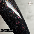 Space Junk - Black Holo Flakie Dip Powder - Pampered Pretties