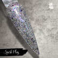 Spark Plug - Holographic Silver Flakie Glitter Dip Powder - Pampered Pretties