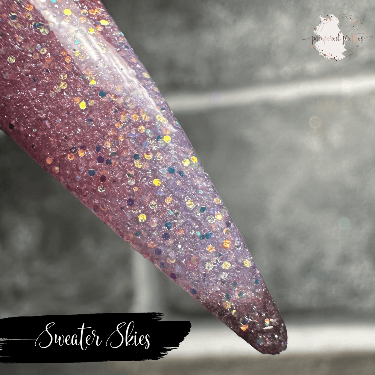 Sweater Skies - Triple Thermal Holographic Glitter Dip Powder - Pampered Pretties