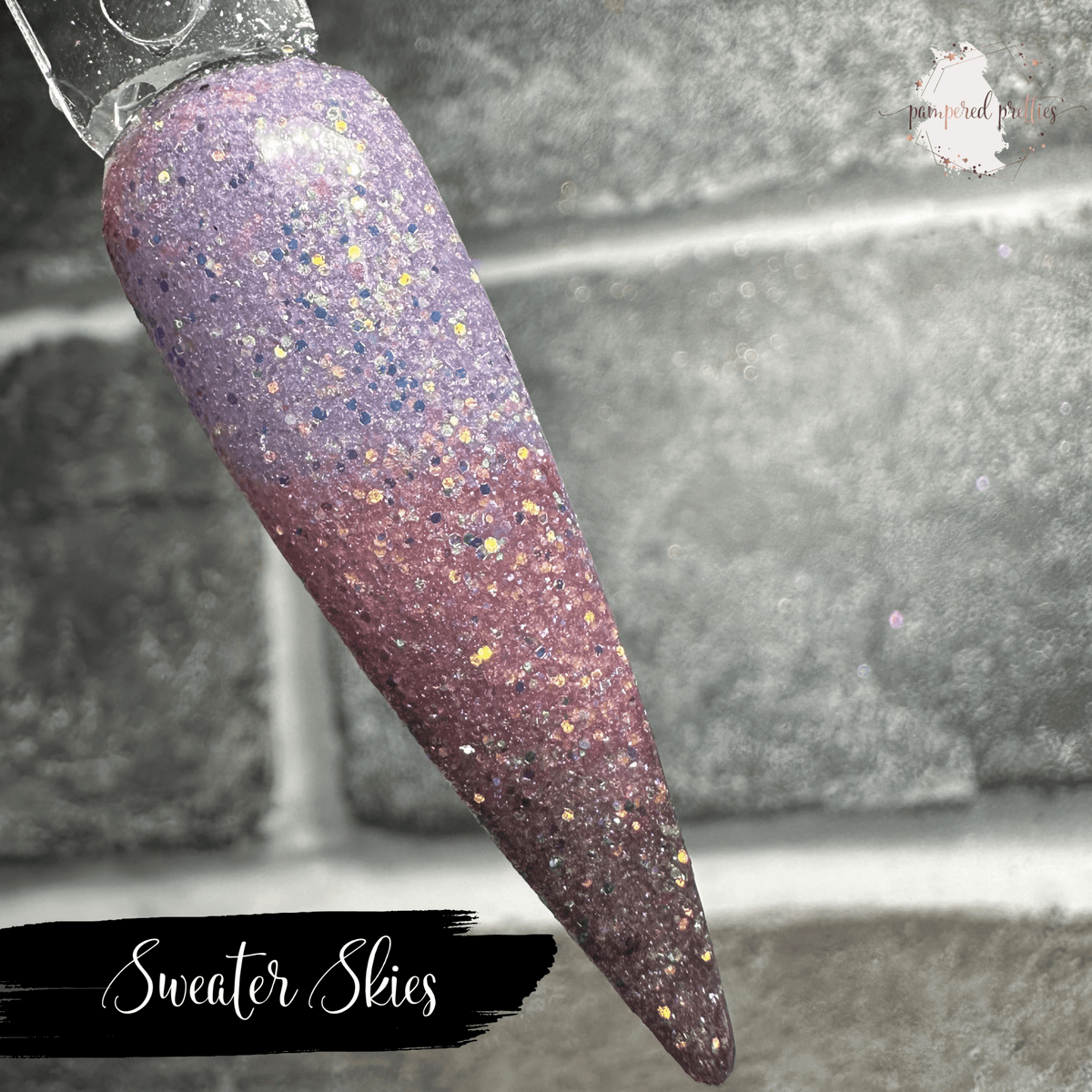 Sweater Skies - Triple Thermal Holographic Glitter Dip Powder - Pampered Pretties