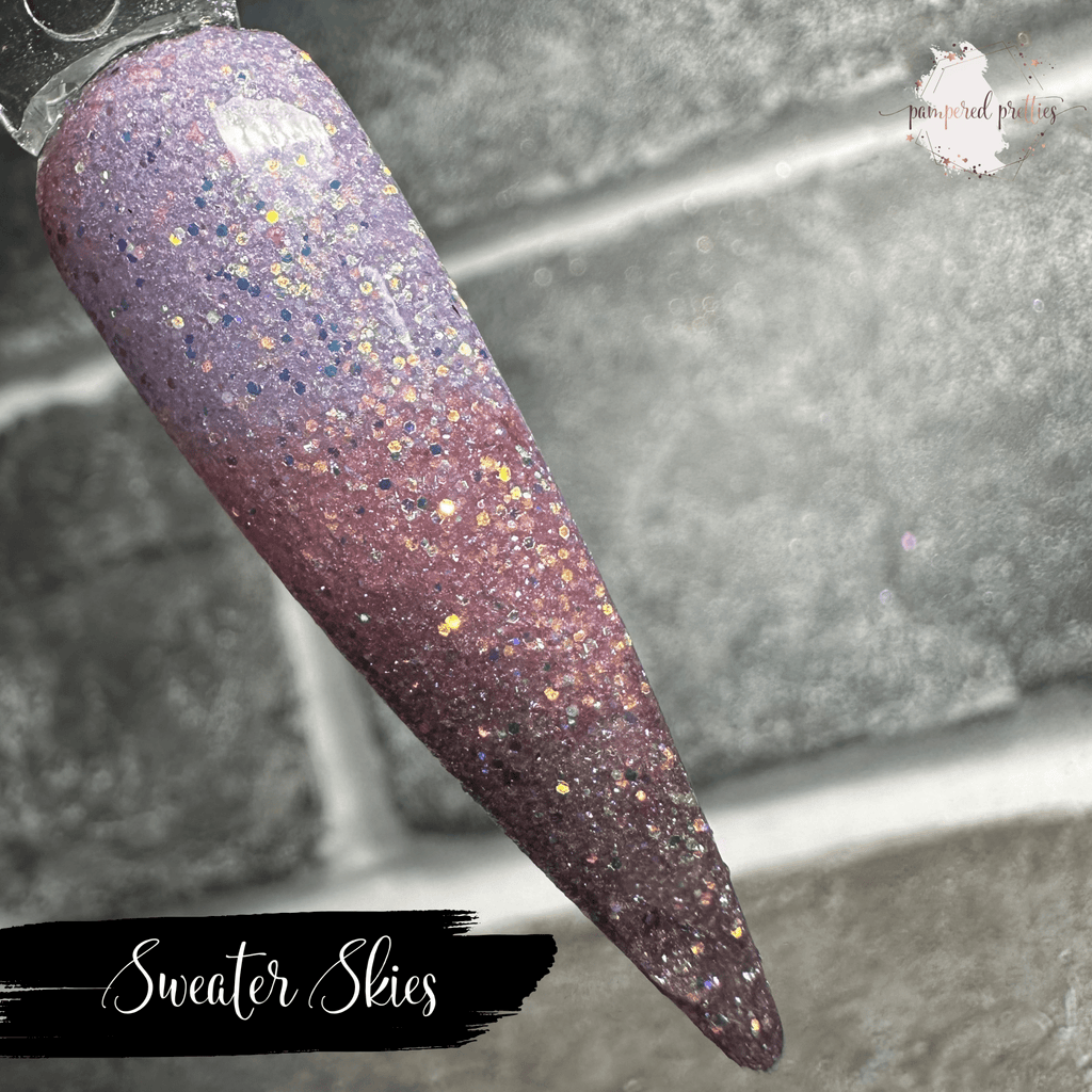 Sweater Skies - Triple Thermal Holographic Glitter Dip Powder - Pampered Pretties