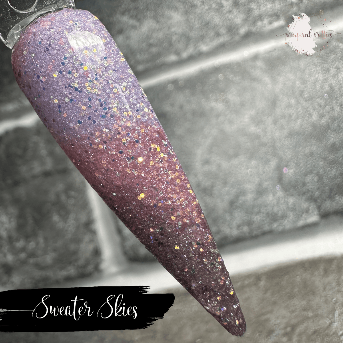 Sweater Skies - Triple Thermal Holographic Glitter Dip Powder - Pampered Pretties
