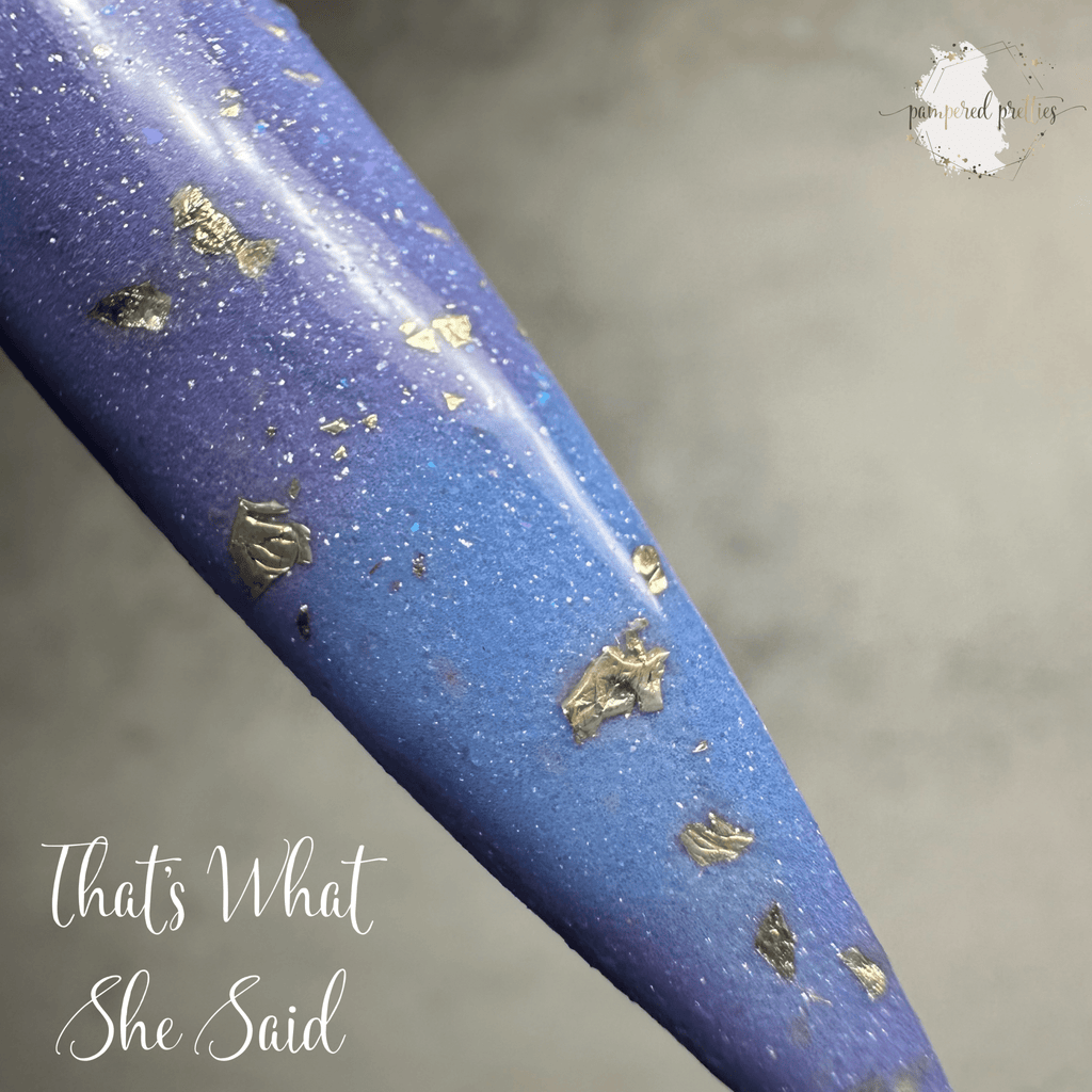 That's What She Said - Thermal Shimmer Dip Powder with Gold Foil - Pampered Pretties