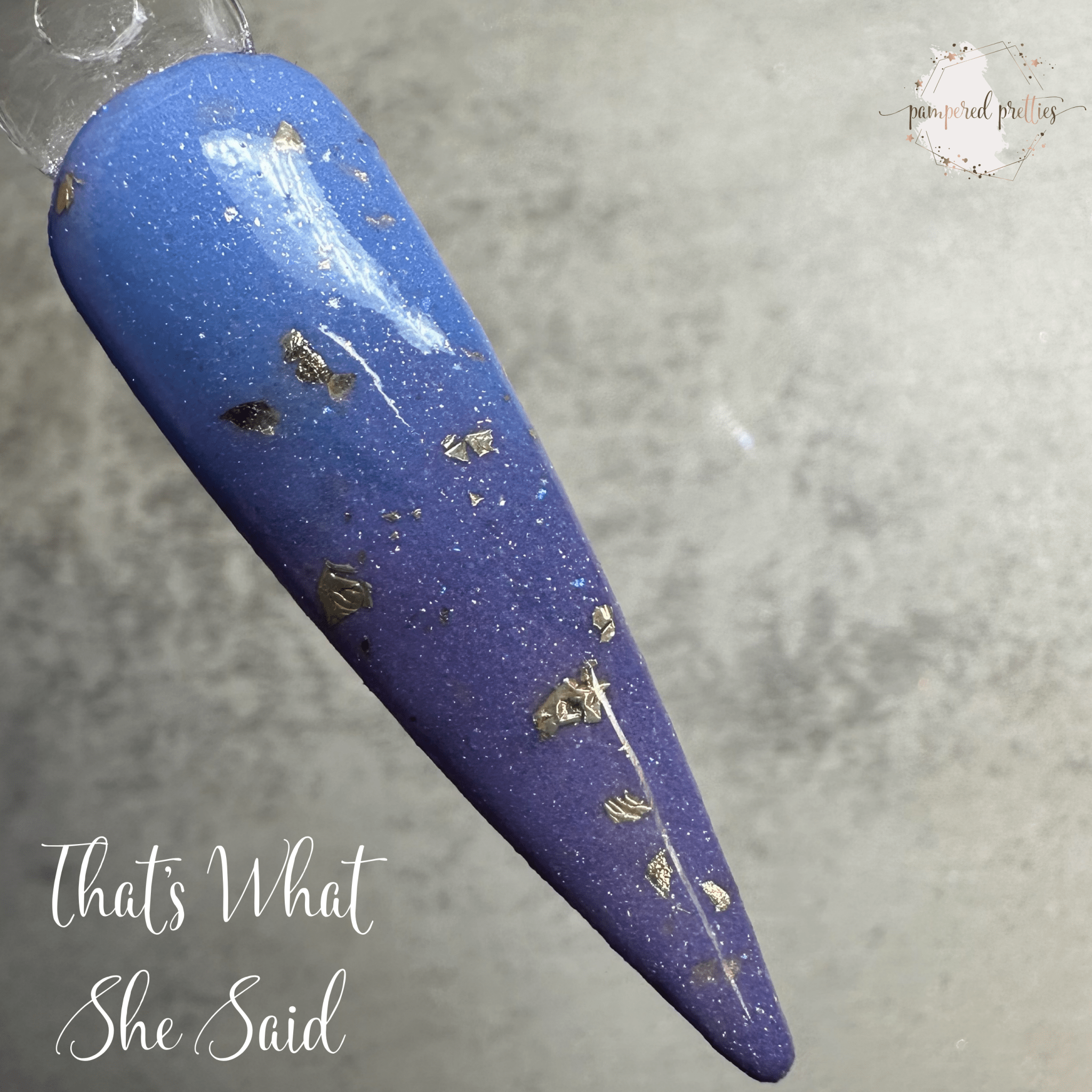 That's What She Said - Thermal Shimmer Dip Powder with Gold Foil - Pampered Pretties