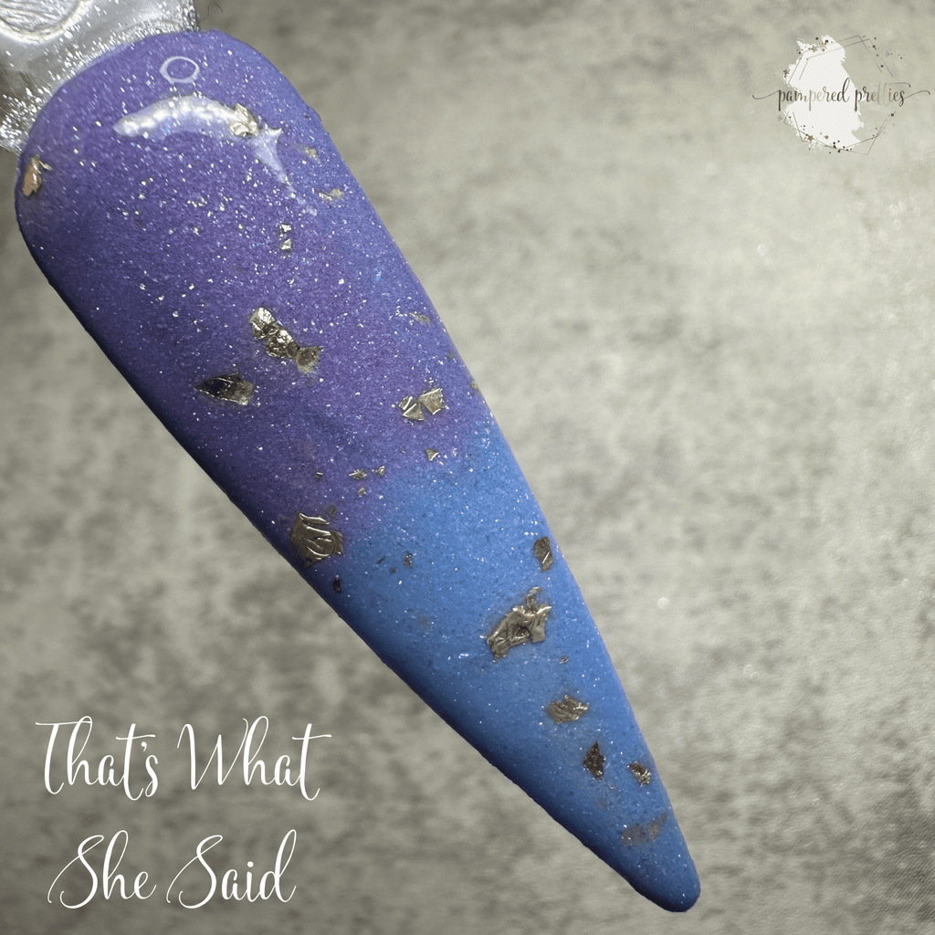 That's What She Said - Thermal Shimmer Dip Powder with Gold Foil - Pampered Pretties