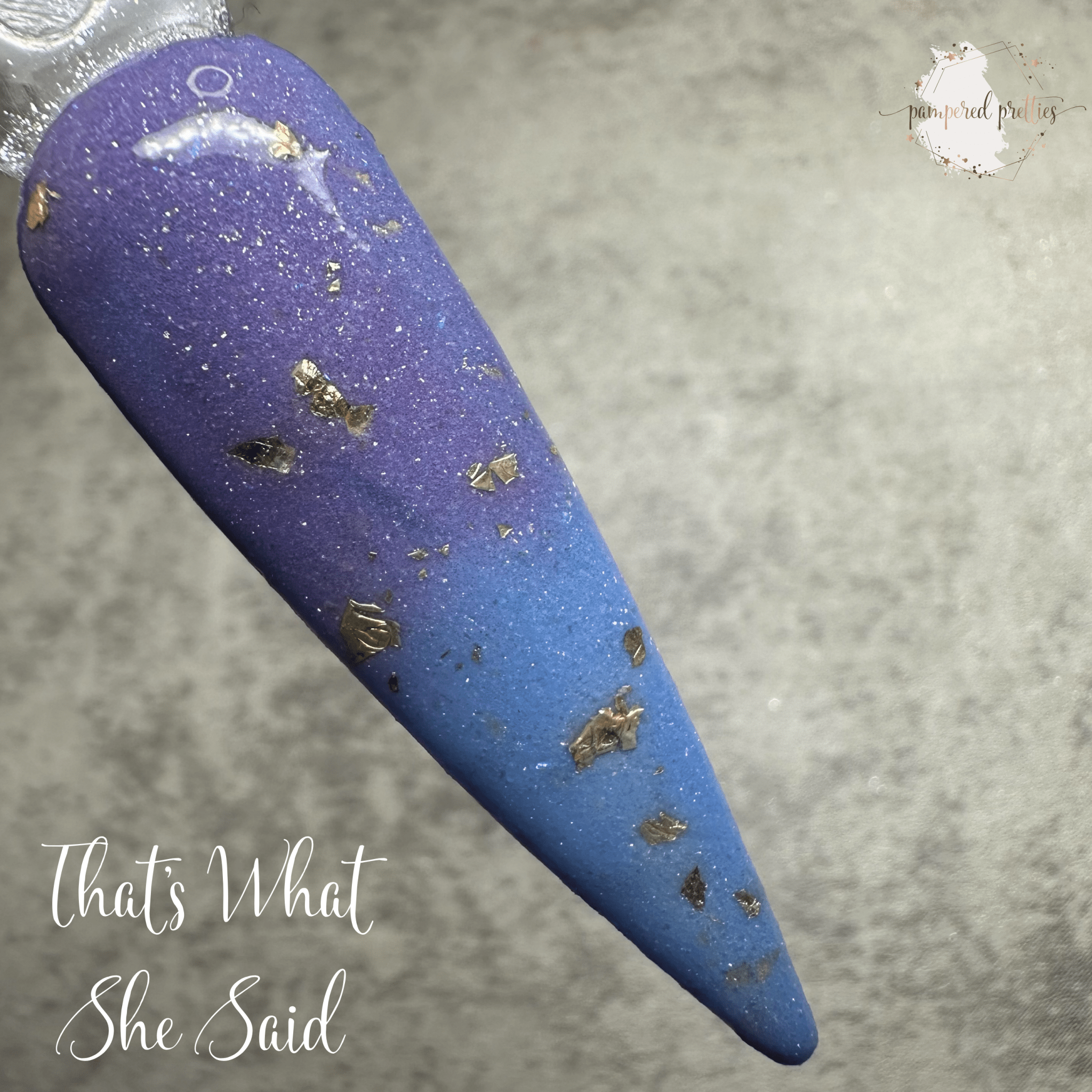 That's What She Said - Thermal Shimmer Dip Powder with Gold Foil - Pampered Pretties