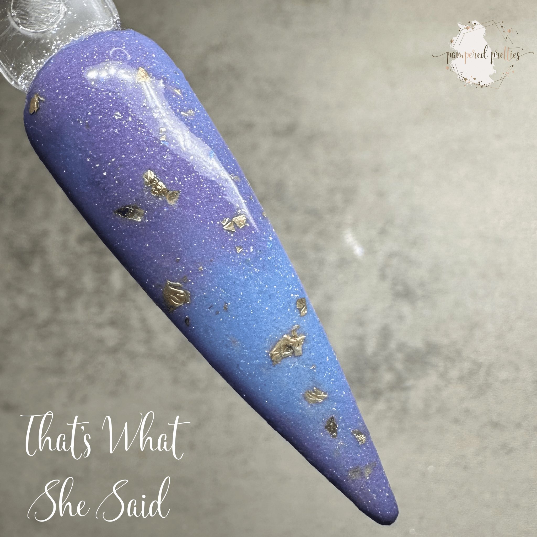 That's What She Said - Thermal Shimmer Dip Powder with Gold Foil - Pampered Pretties