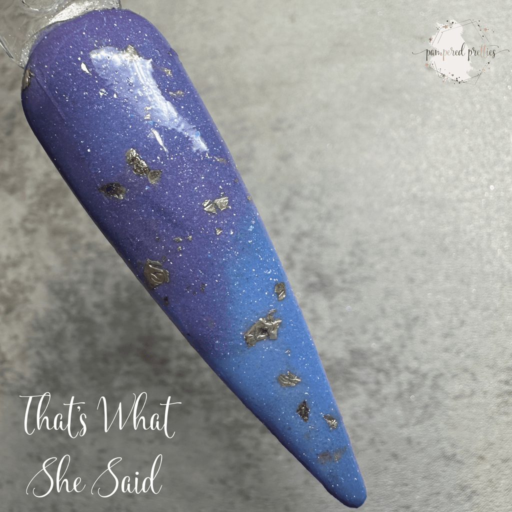 That's What She Said - Thermal Shimmer Dip Powder with Gold Foil - Pampered Pretties
