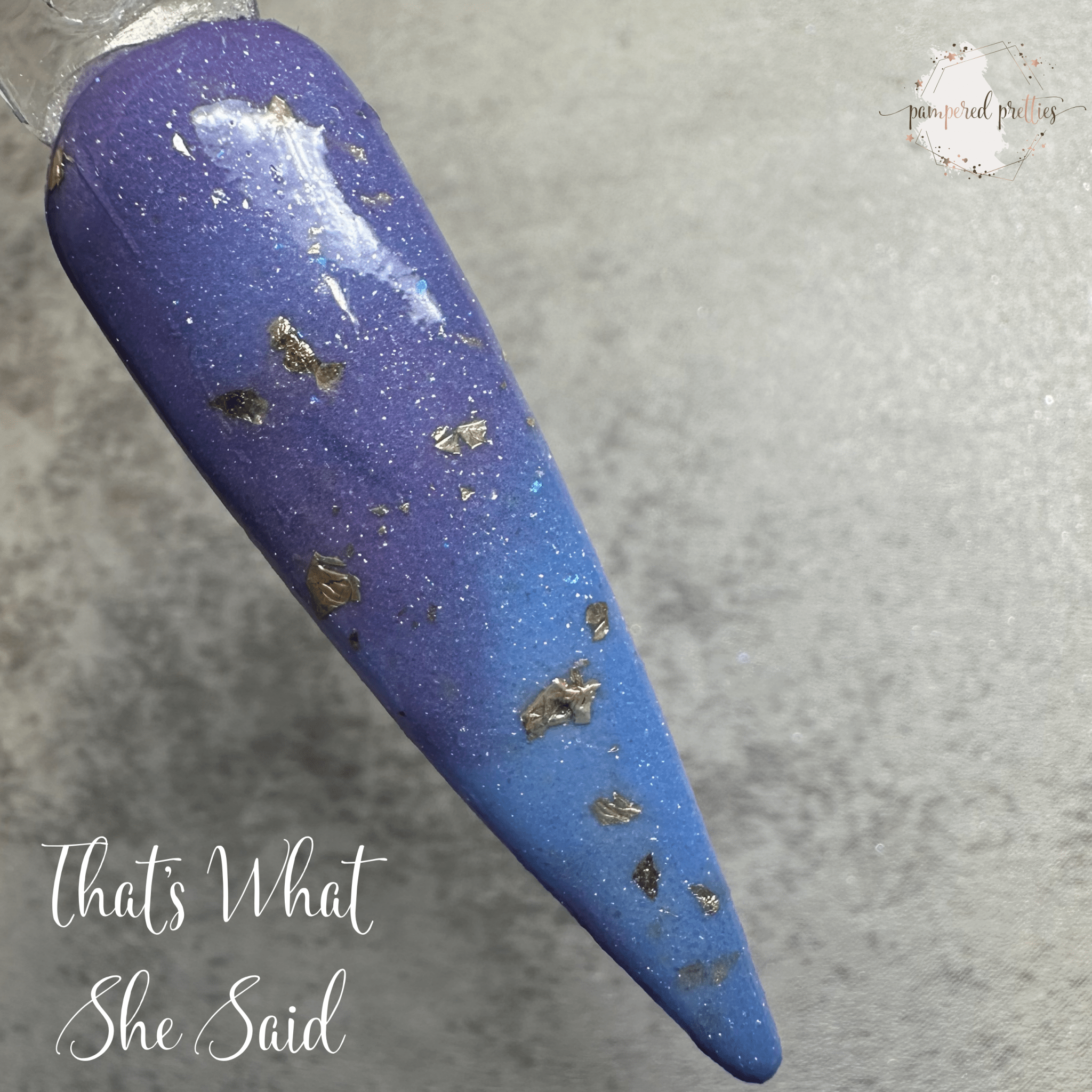 That's What She Said - Thermal Shimmer Dip Powder with Gold Foil - Pampered Pretties