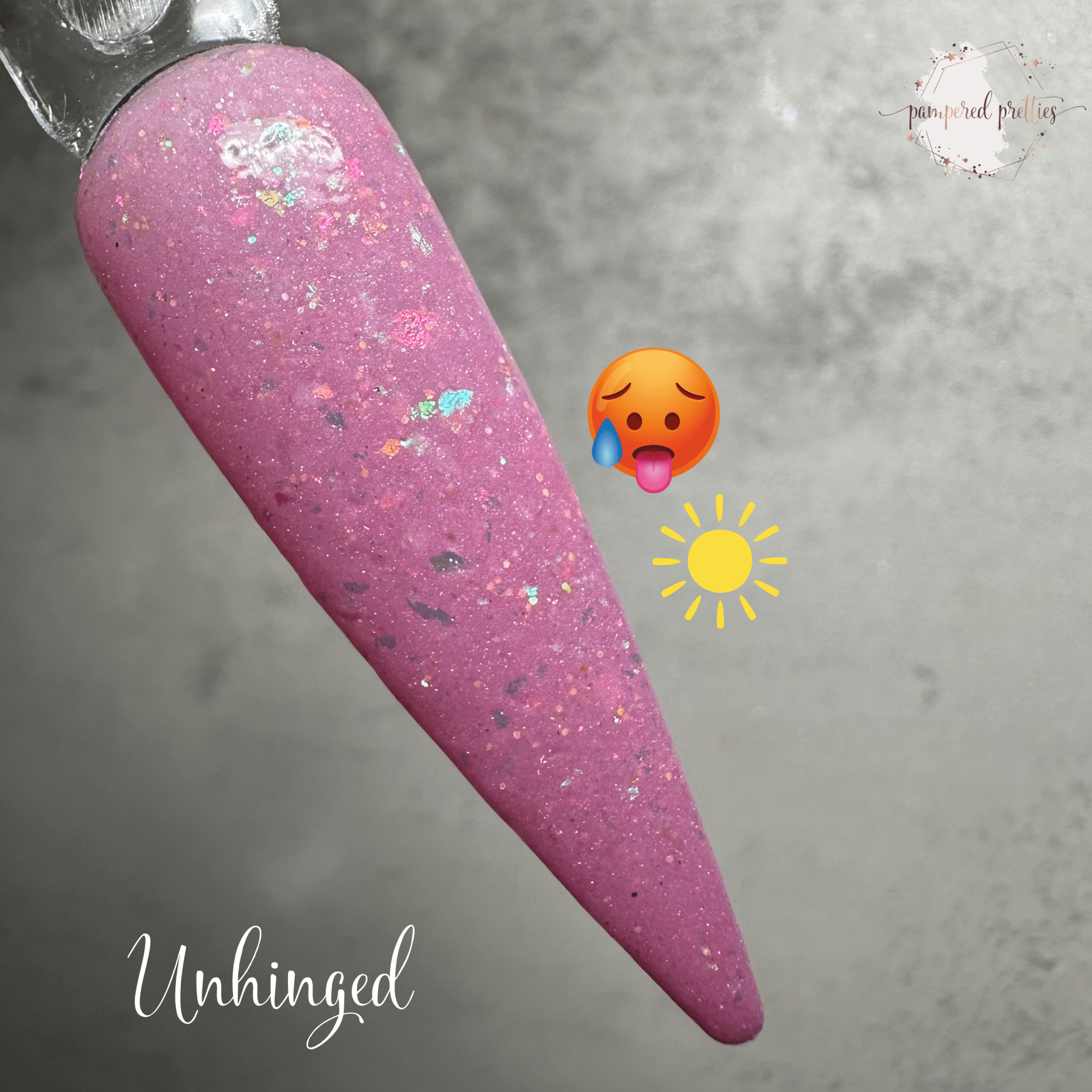 Unhinged - Thermal UV Glow Flakie Dip Powder - Pampered Pretties