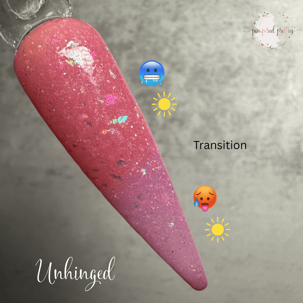 Unhinged - Thermal UV Glow Flakie Dip Powder - Pampered Pretties