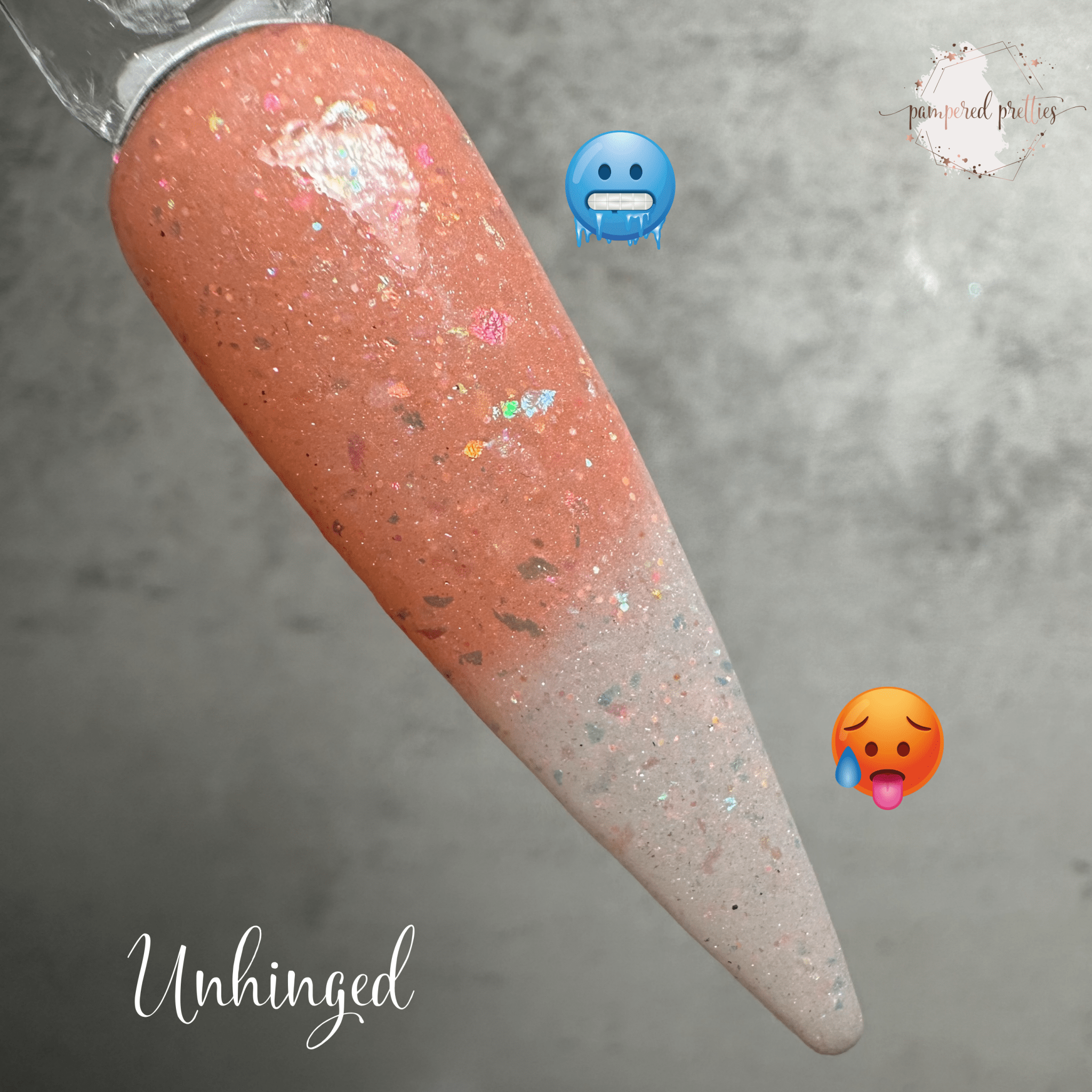Unhinged - Thermal UV Glow Flakie Dip Powder - Pampered Pretties