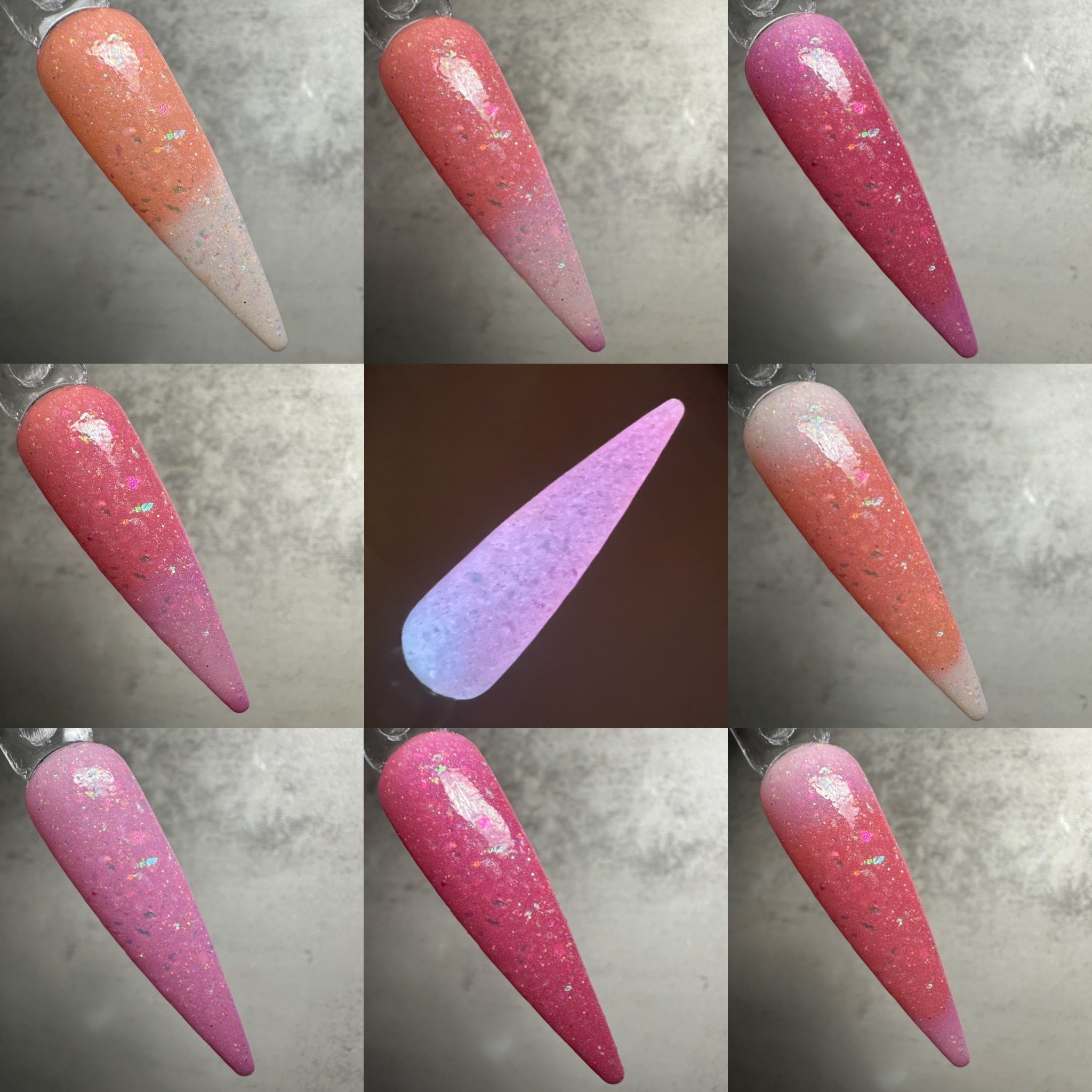 Unhinged - Thermal UV Glow Flakie Dip Powder - Pampered Pretties