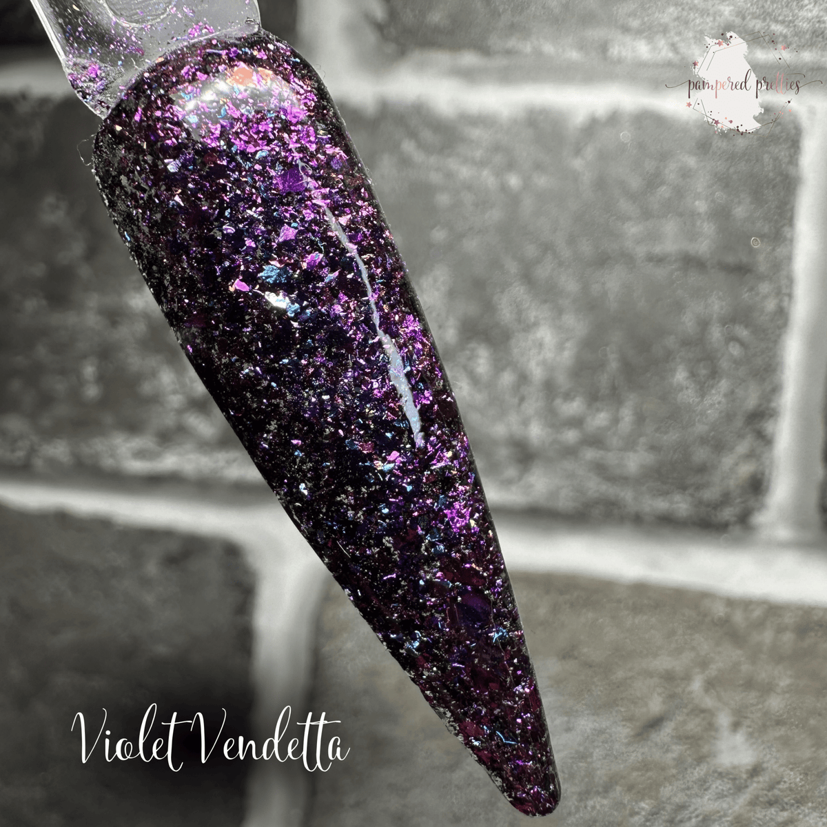 Violet Vendetta - Flakie Dip Powder - Pampered Pretties