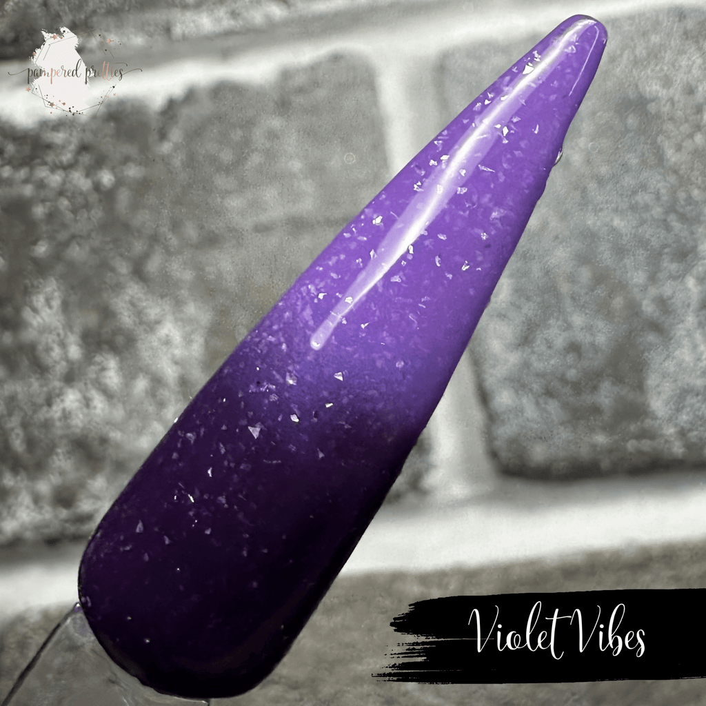 Violet Vibes - Thermal Flakie Dip Powder - Pampered Pretties