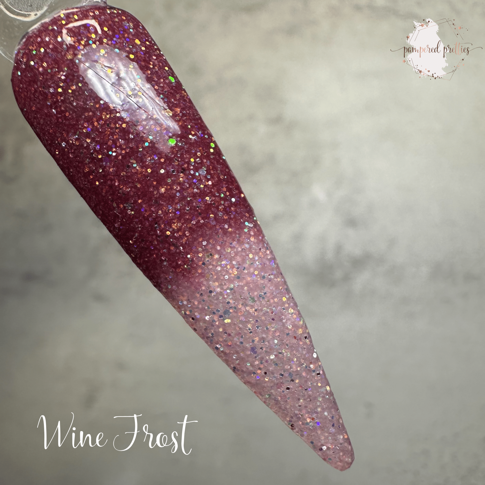 Wine Frost - Holographic Glitter Thermal Dip Powder - Pampered Pretties