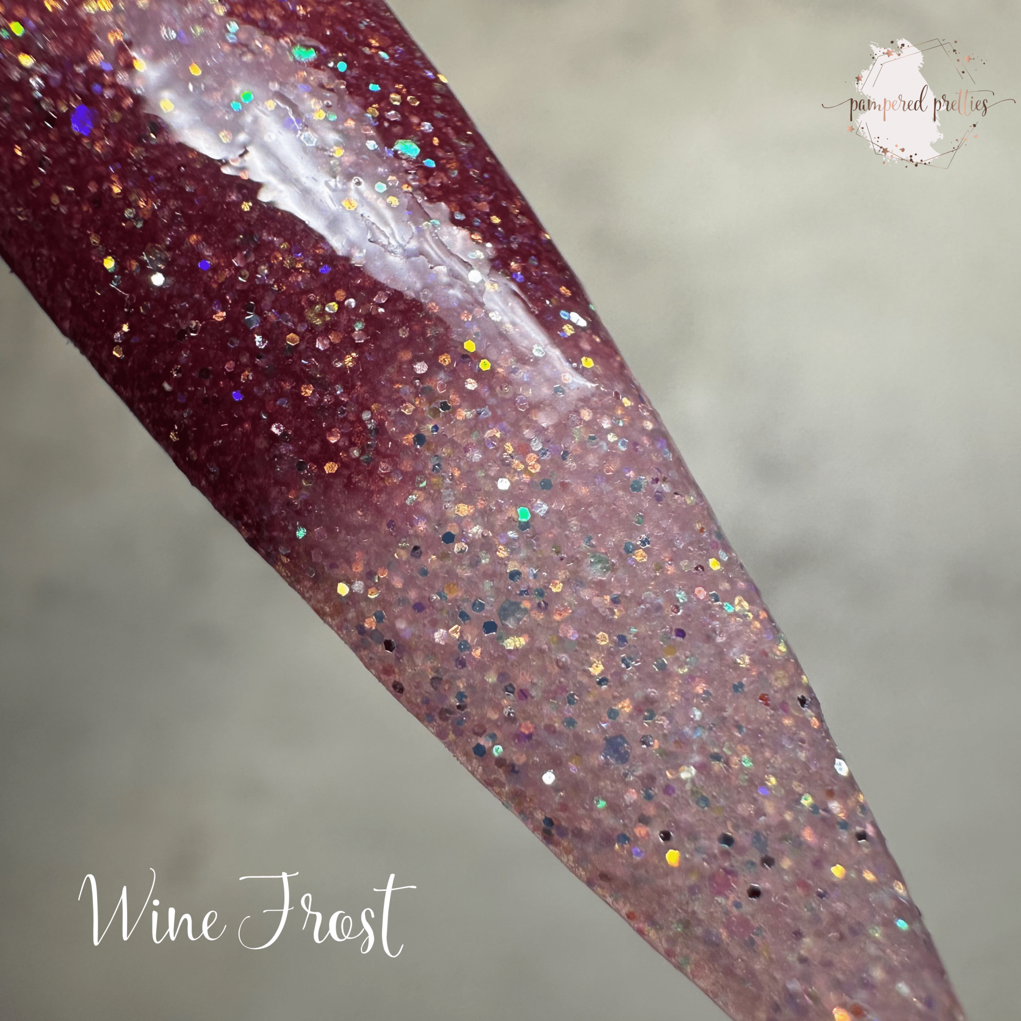 Wine Frost - Holographic Glitter Thermal Dip Powder - Pampered Pretties