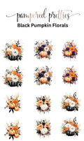 Black Pumpkin Florals - Pampered Pretties