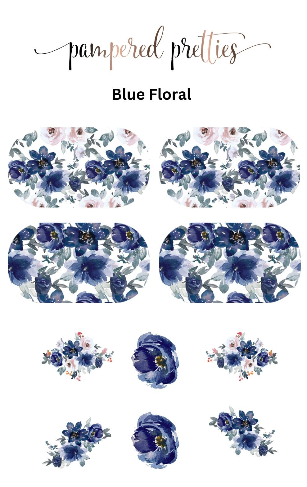 Blue Floral - Pampered Pretties