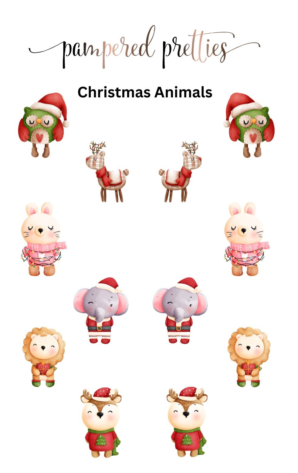 Christmas Animals - Pampered Pretties