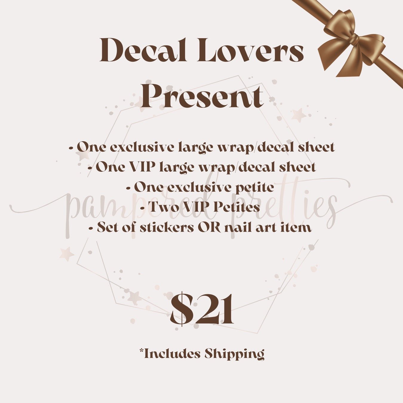 Decal Lovers Present - Pampered Pretties