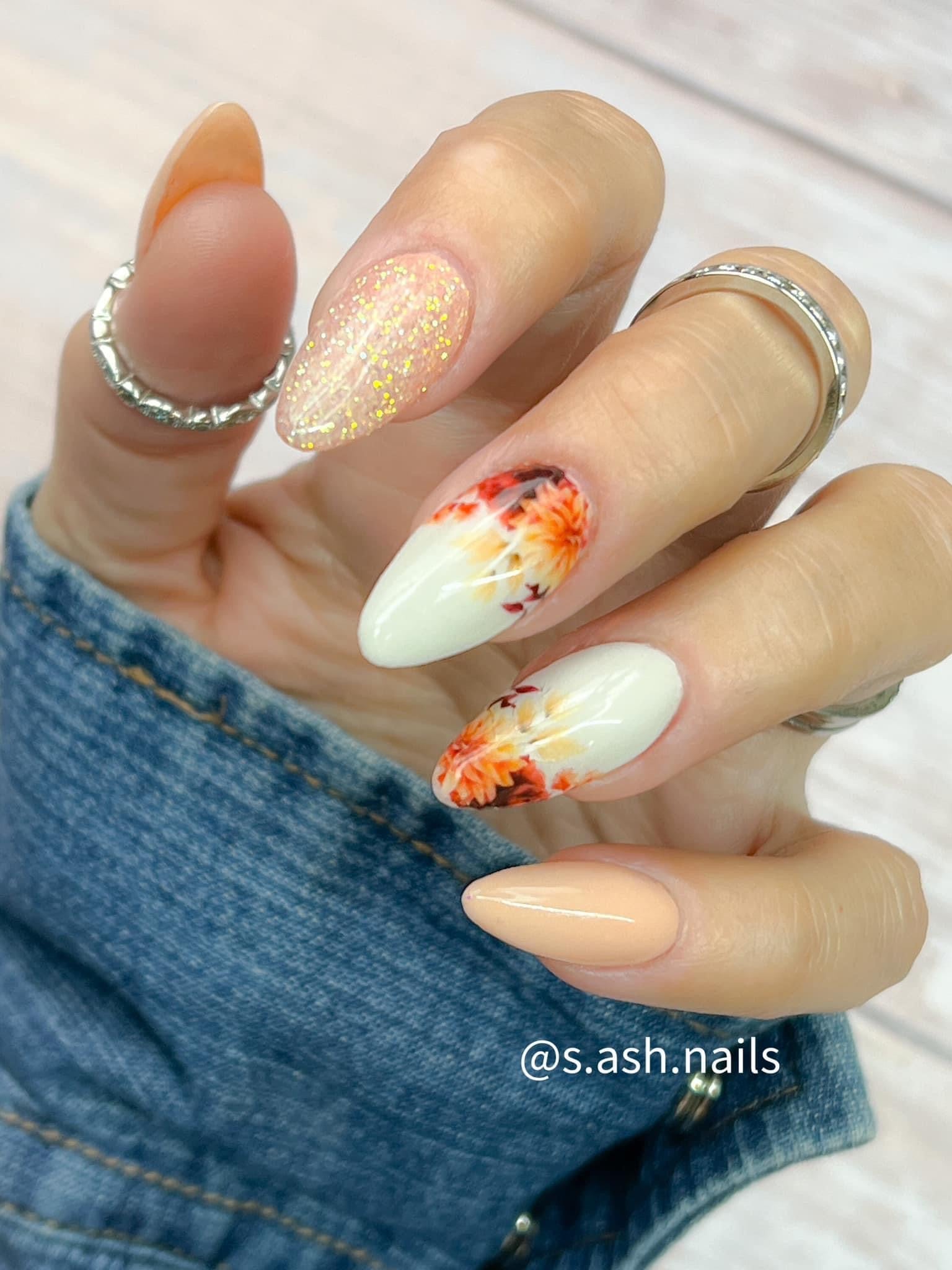 Orange Fall Florals - Pampered Pretties