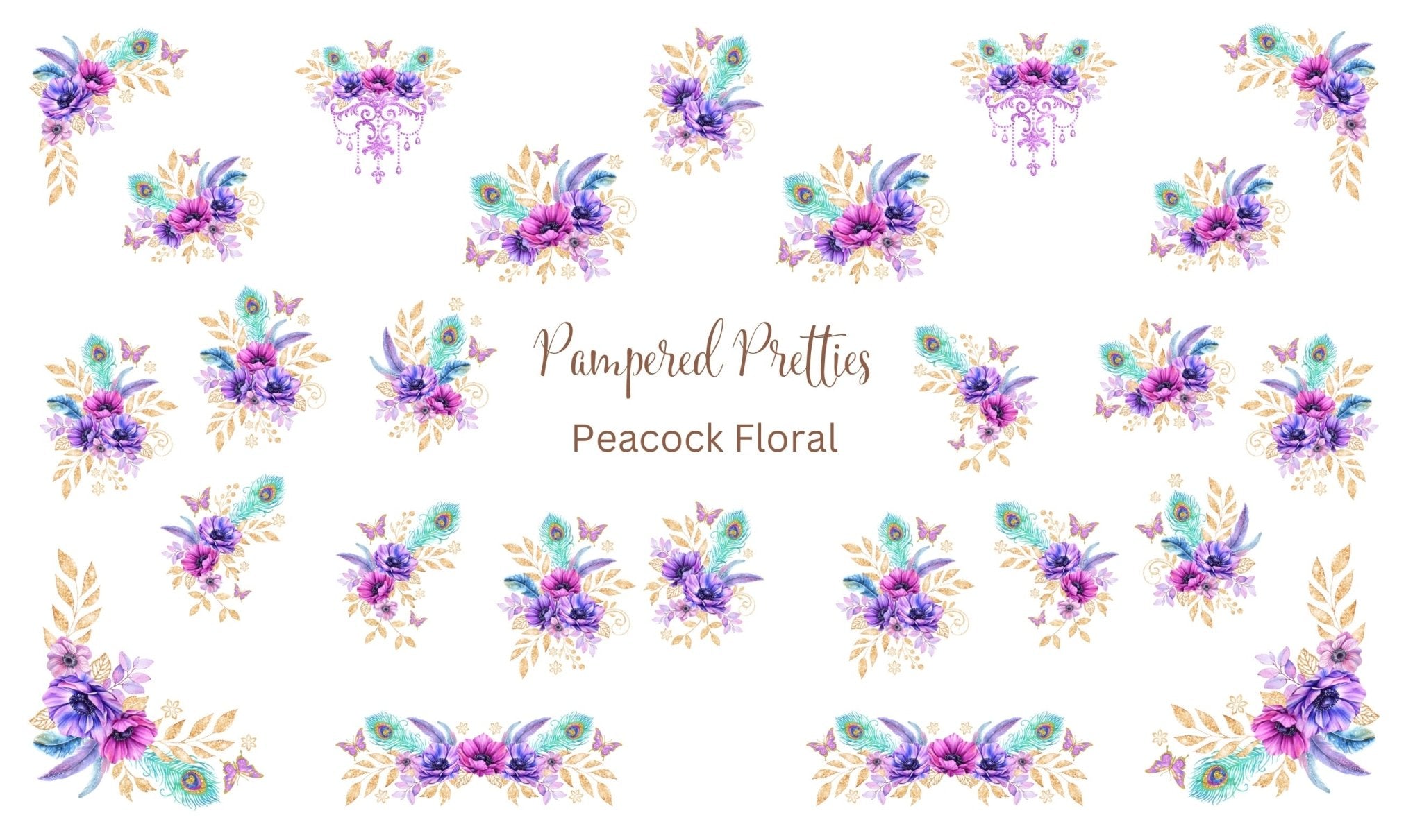 Peacock Florals - Pampered Pretties