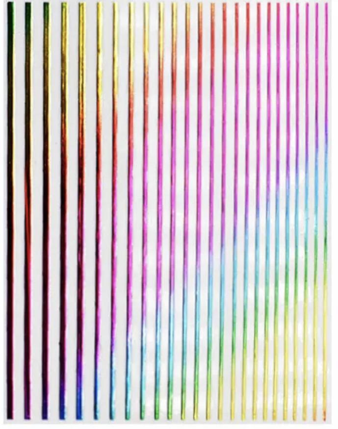 Rainbow Striping Decals - Pampered Pretties