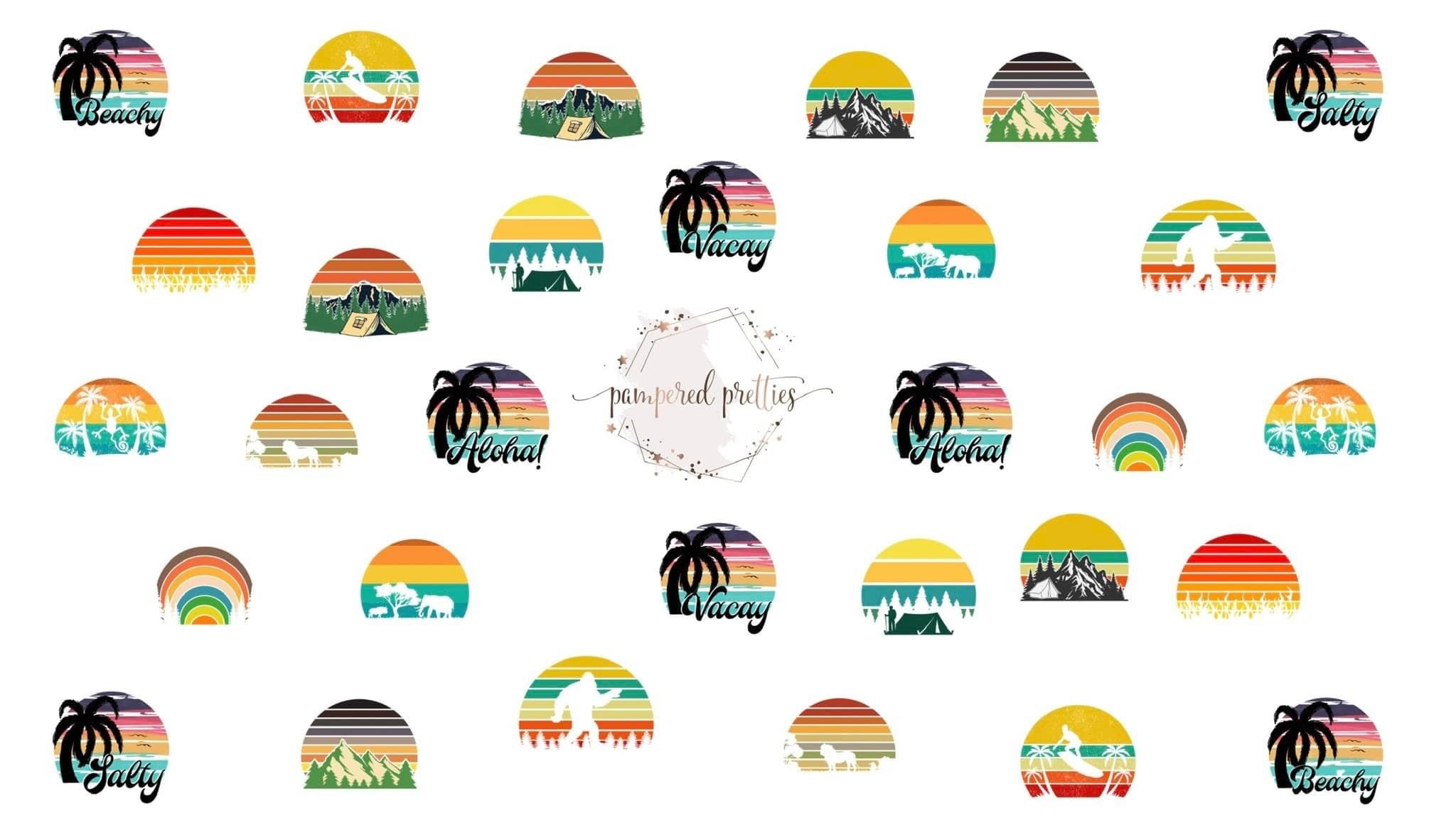 Retro Sunsets - Pampered Pretties