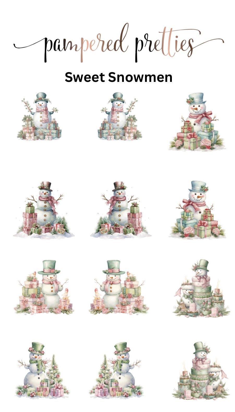 Sweet Snowmen - Pampered Pretties