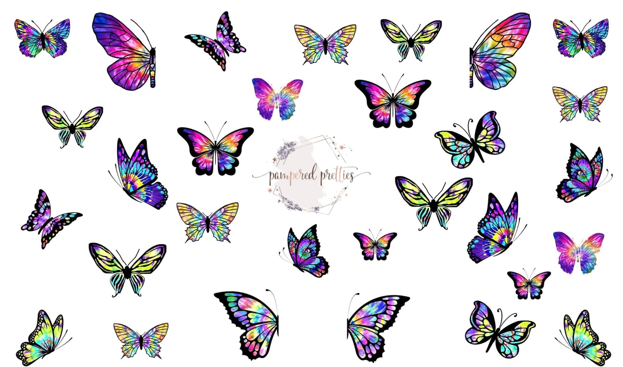 Tye Dye Butterflies - Pampered Pretties